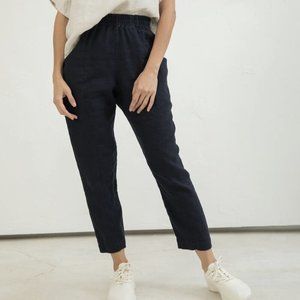 Elizabeth Suzann Black Clyde Work Pant in Upcycled Cotton Canvas Women’s 4 Tall